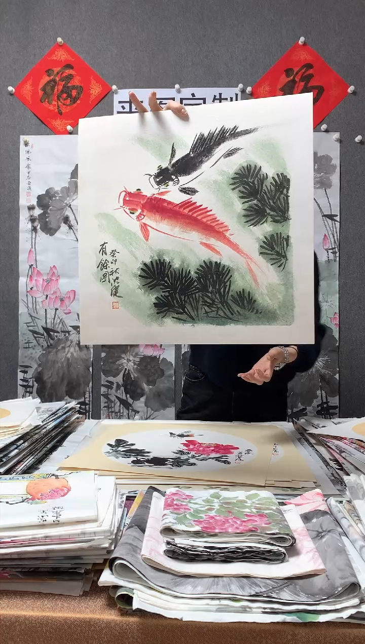 【闪购商品】国画福利！沈健 三尺斗方卡纸 50*50cm