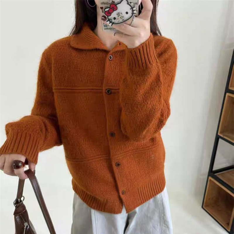 3442秋冬设计感立领宽松显瘦气质显白软糯质感针织毛衣套头