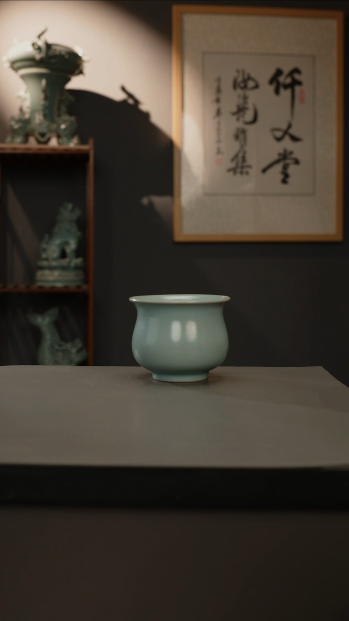 【闪购商品】杯仿古釉原矿 玉兰杯