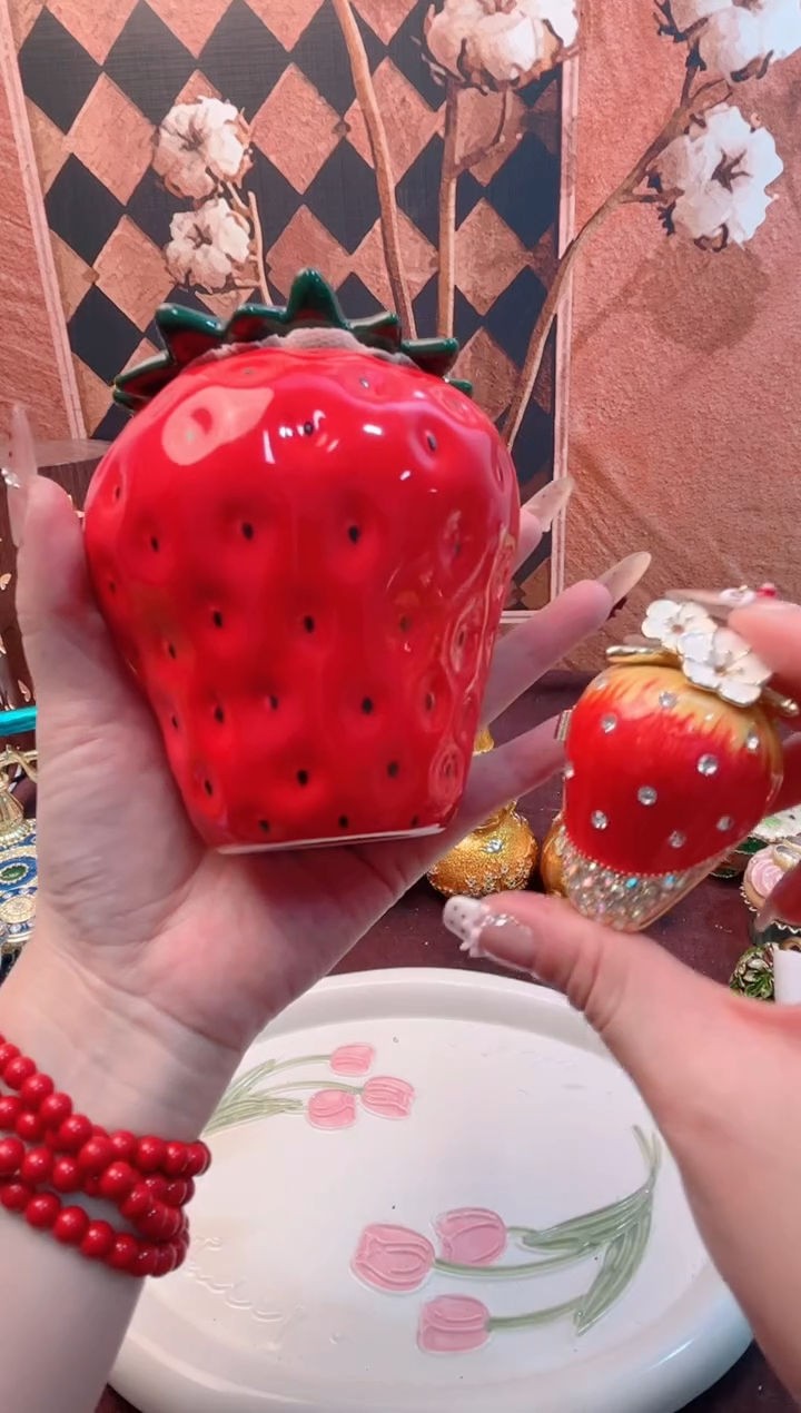 锌合金珐琅彩首饰盒摆件默认微瑕不退不换～