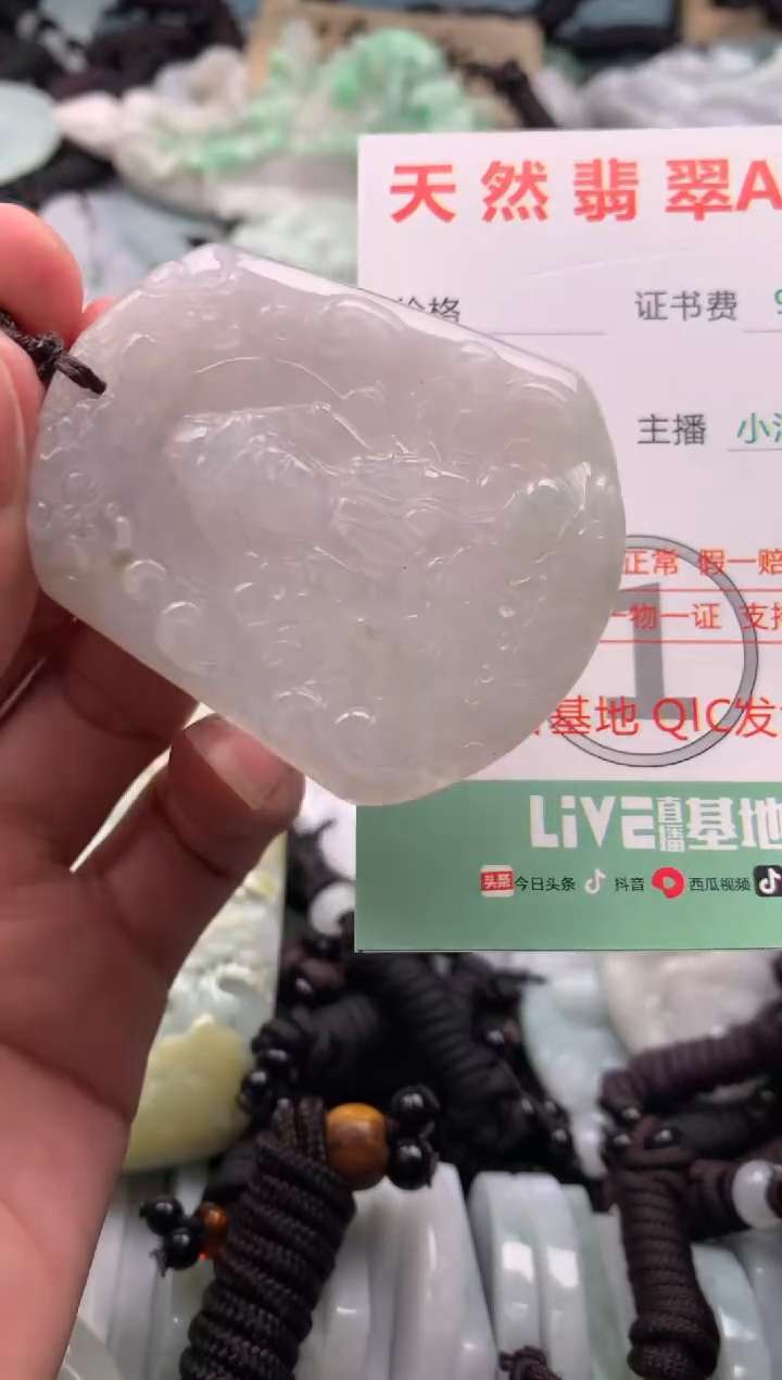翡翠未镶嵌吊坠(不含链)1