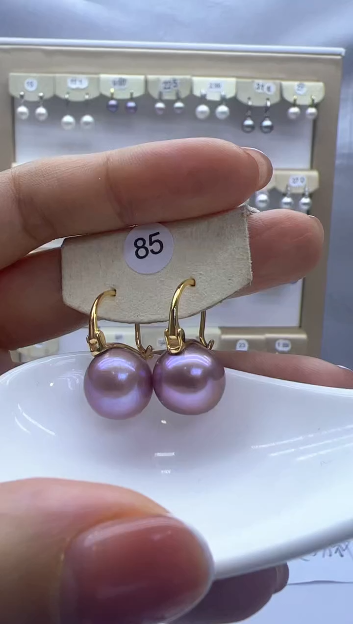 【闪购商品】淡水珍珠耳饰银S925镶嵌85