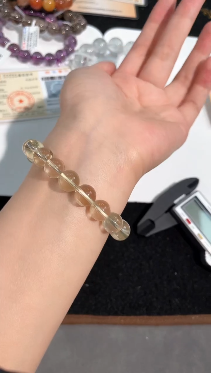 【闪购商品】黄晶手链未镶嵌43号黄水单圈10mm