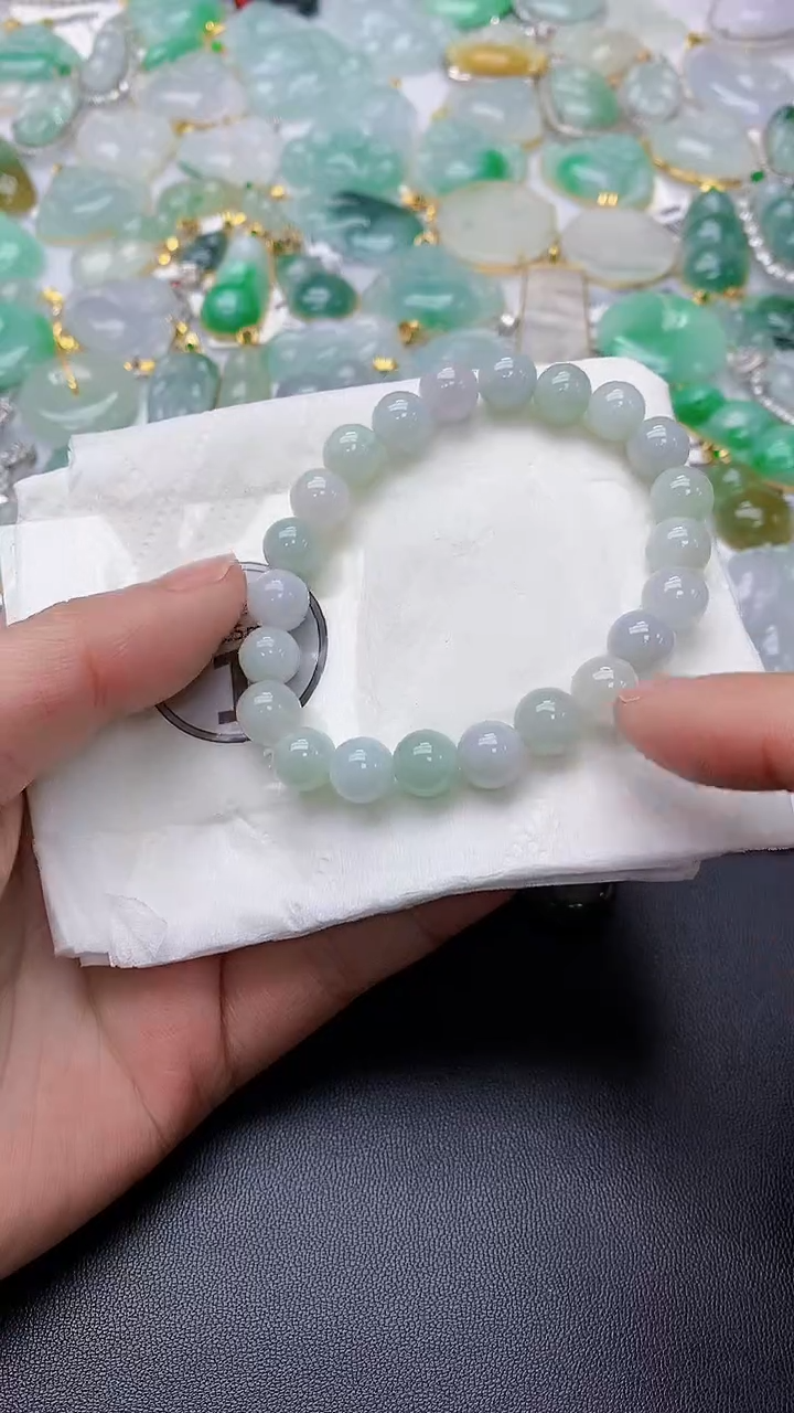 颈饰未镶嵌翡翠 天然缅甸A货百元以上9元证书费自理