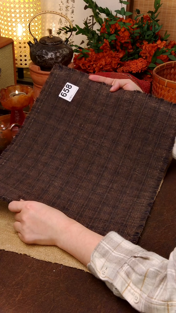 丁**7Cici手作刺子绣柿染壶垫杯垫-658同款