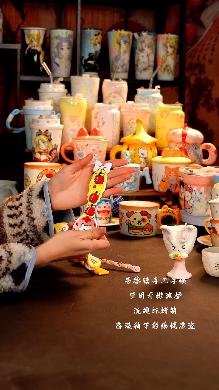 景德镇设计款手工手绘杯杯