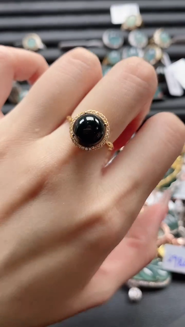 【闪购商品】翡翠戒指银S925镶嵌11111