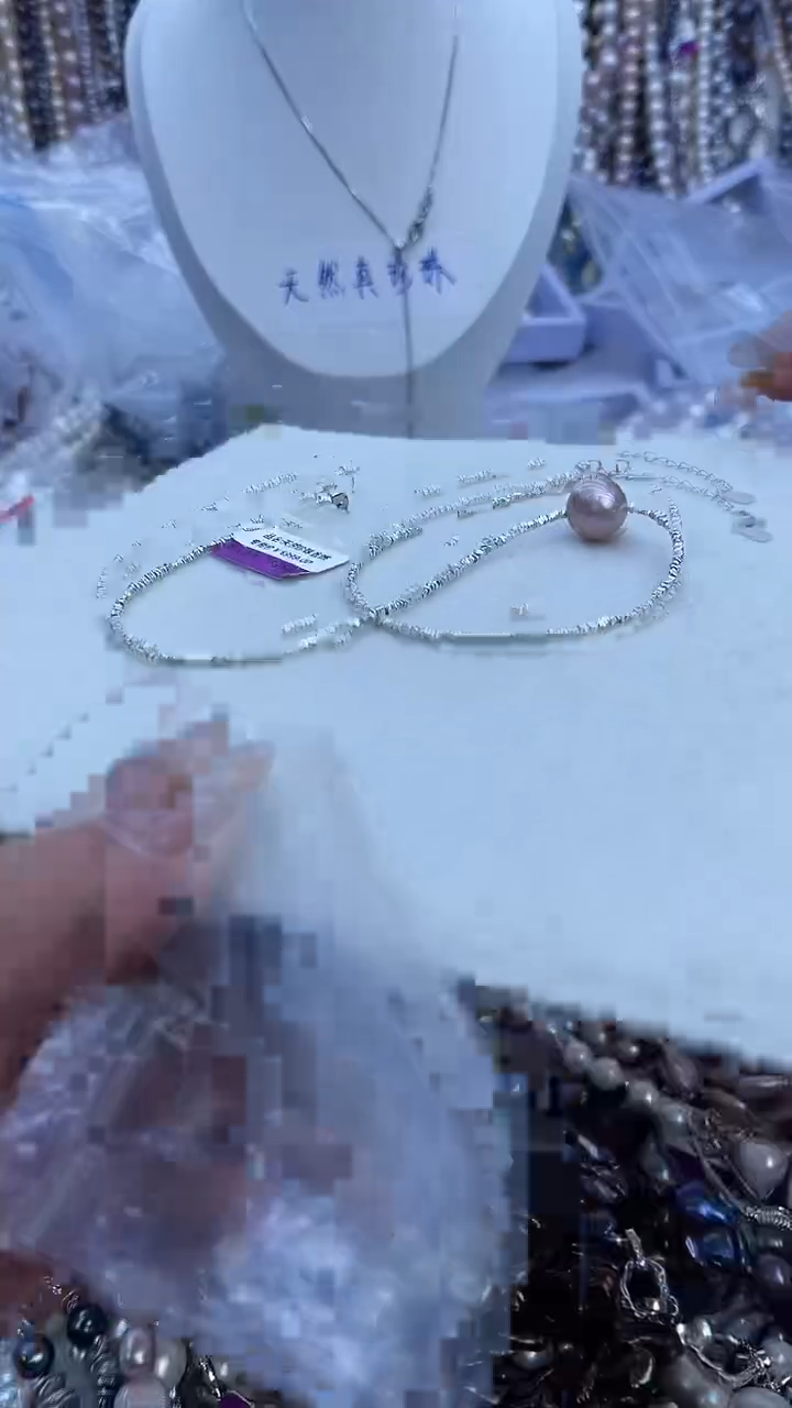 【闪购商品】淡水珍珠项链银S925镶嵌751