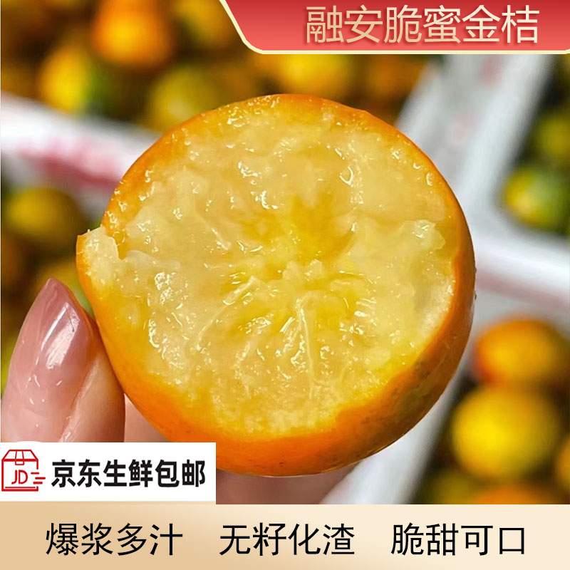 【京东包邮】正宗融安脆蜜金桔金柑爆浆高甜多汁无籽孕妇水果2-5斤