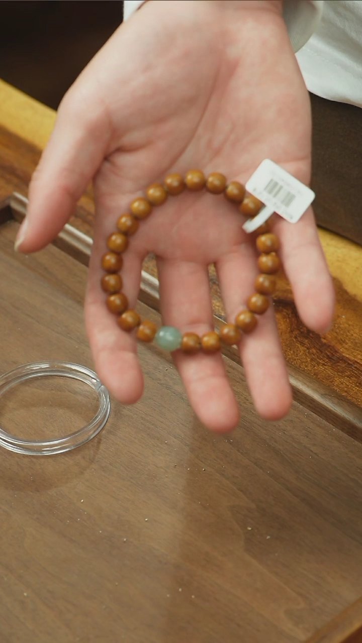 【闪购商品】紫金鼠手串5132咖黄皮实心老型9x8+小玉