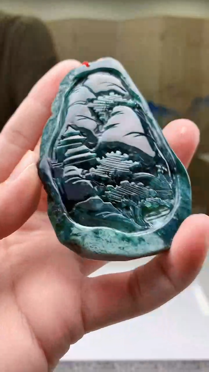 【闪购商品】定制翡翠未镶嵌4812bb-毛货挂件62