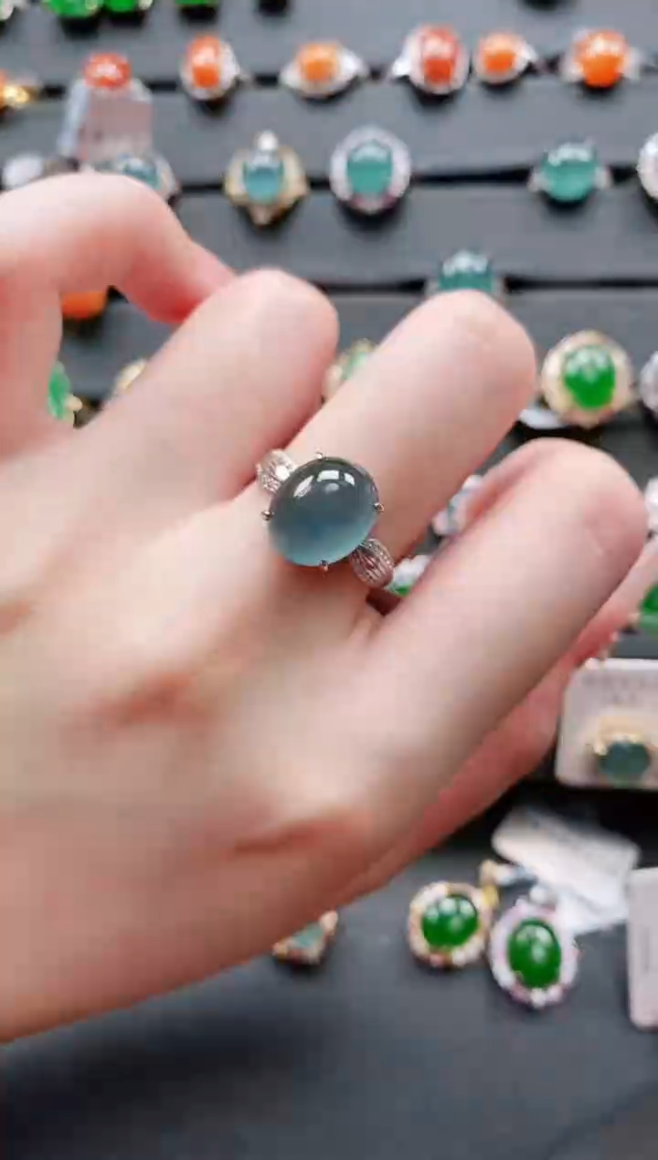 【闪购商品】翡翠戒指银S925镶嵌11111111