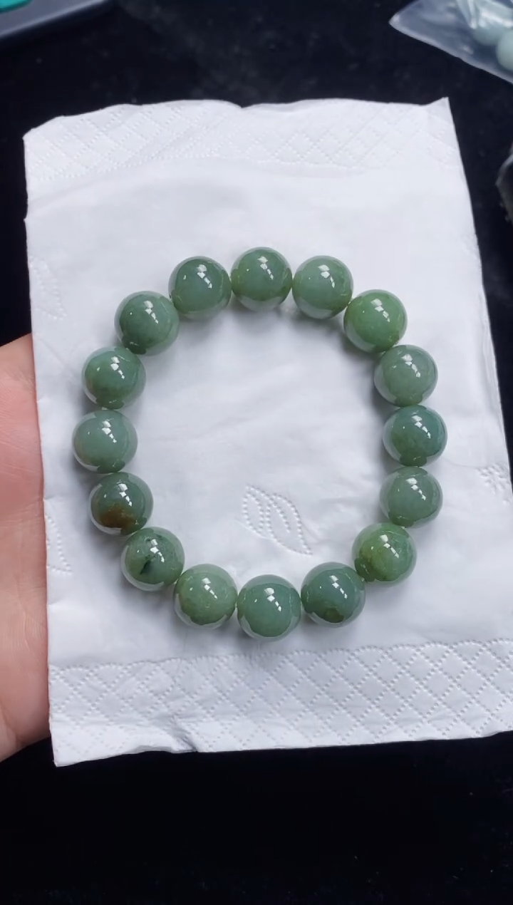 未镶嵌手串翡翠118号链接天然缅甸A货翡翠一物一证