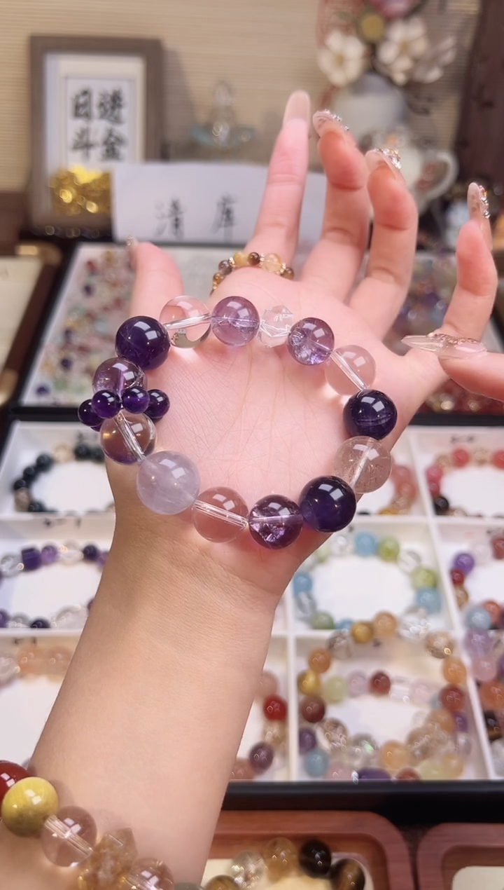 未镶嵌手串水晶紫愈