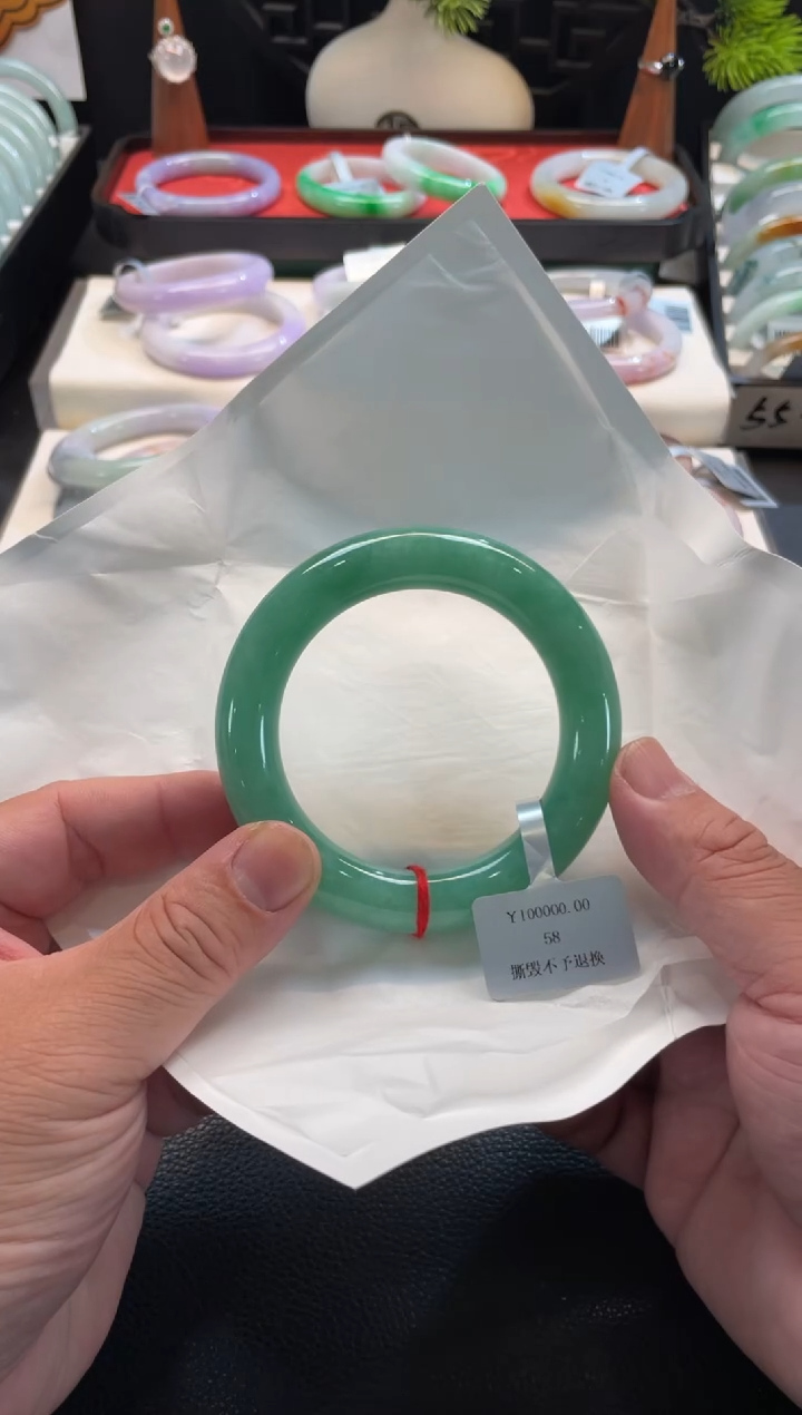 未镶嵌手镯翡翠172号链接 58圆条