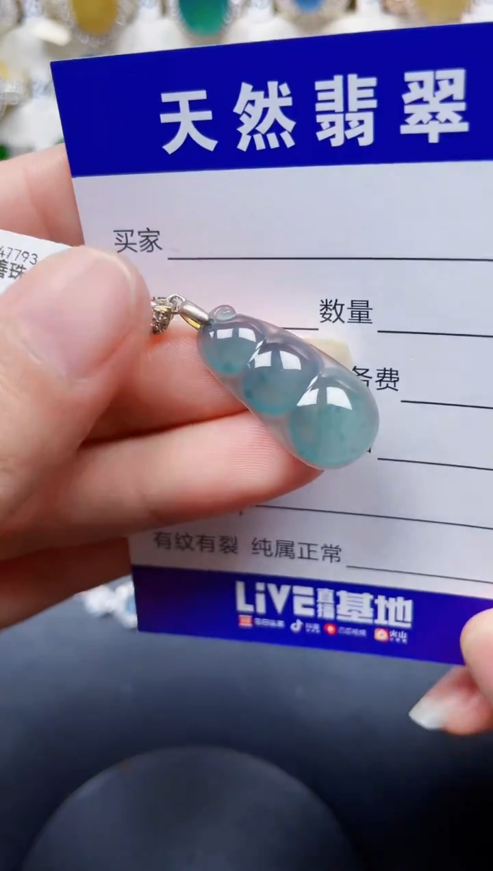 颈饰银S925镶嵌翡翠169