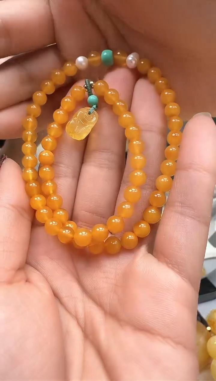 【闪购商品】琥珀裸石未镶嵌手链