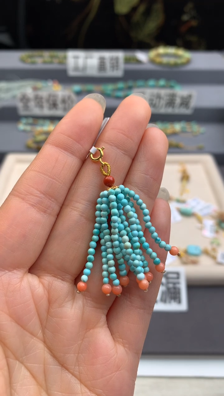 未镶嵌绿松石流苏茜.B160