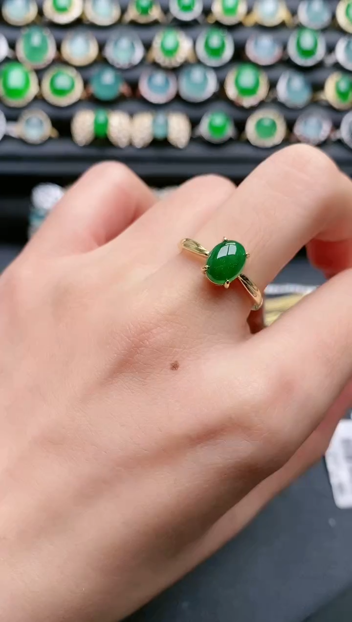 【闪购商品】翡翠戒指银S925镶嵌11111