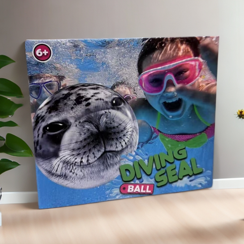 充气弹跳球玩具海豹图案