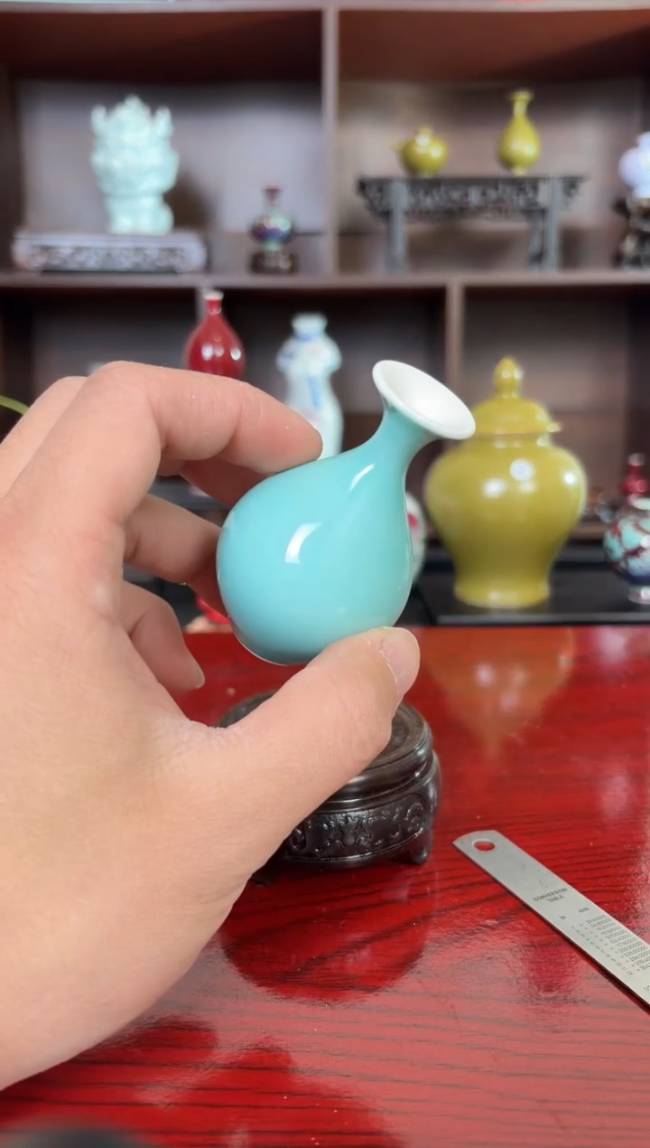 摆件瓷12.27晚微瑕小花瓶摆件迷你