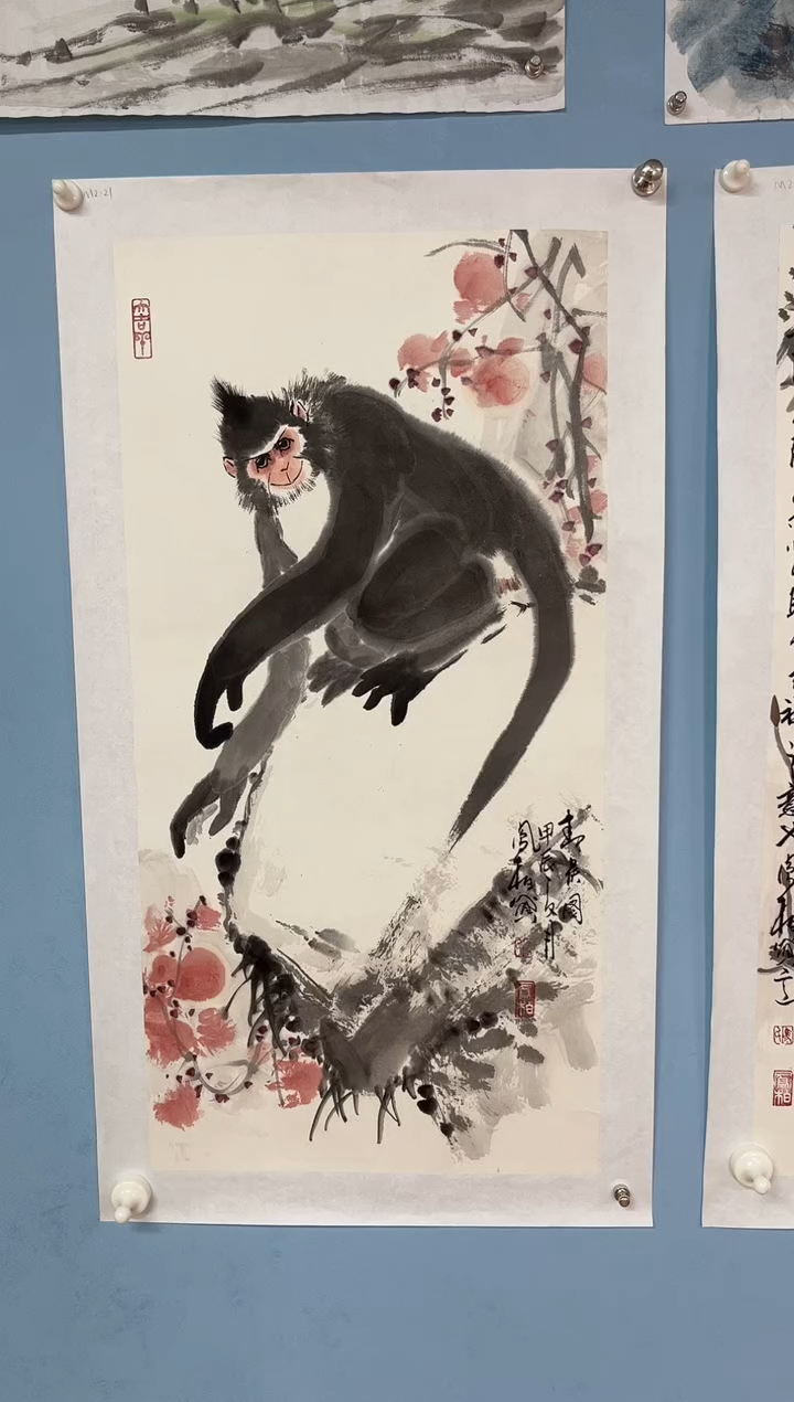 国画实**意马凤柏老师生肖代表作 猴