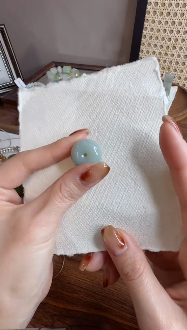 非洲檀香吊坠平安扣蓝