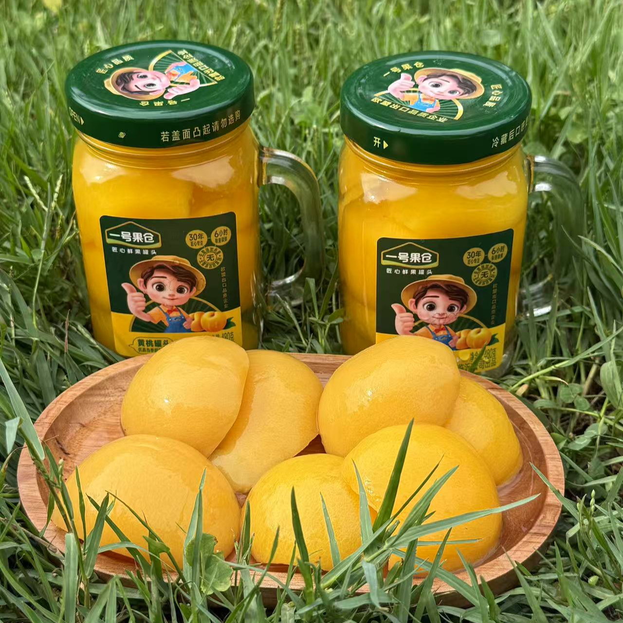 黄桃罐头480g水杯水果罐头新鲜正宗营养美味多汁果肉饱满开盖即食