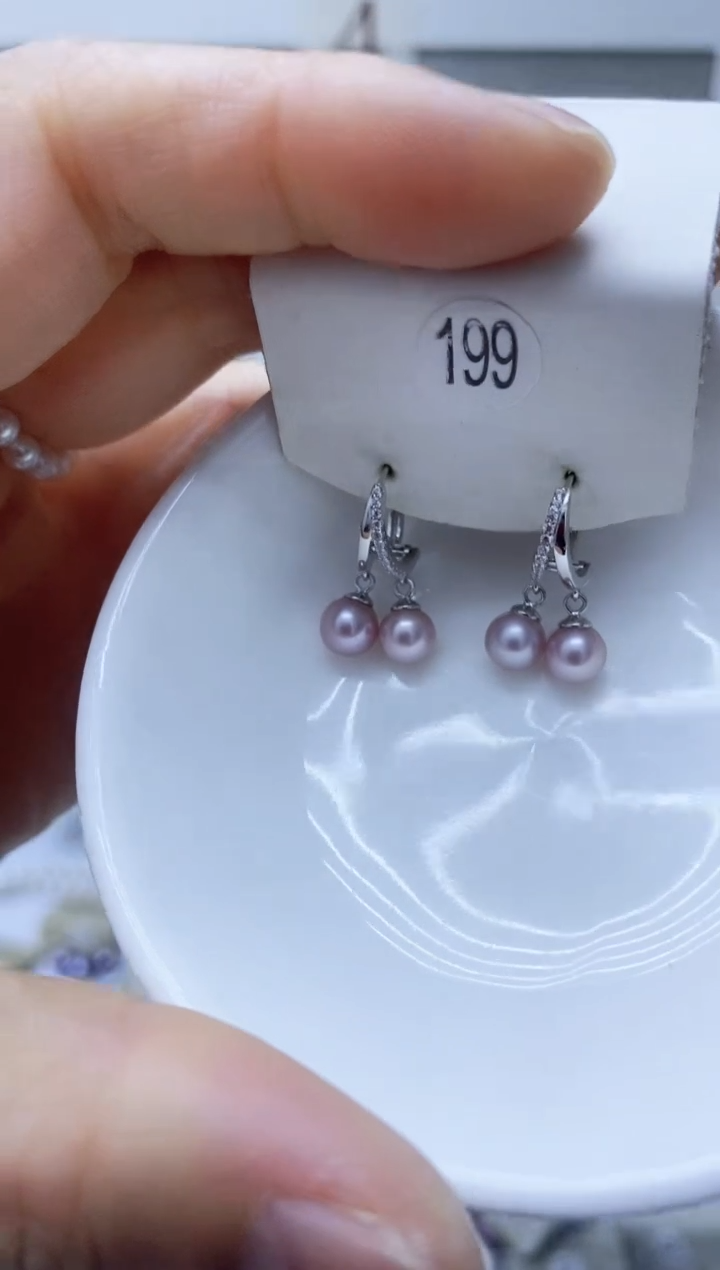 【闪购商品】淡水珍珠耳饰银S925镶嵌199