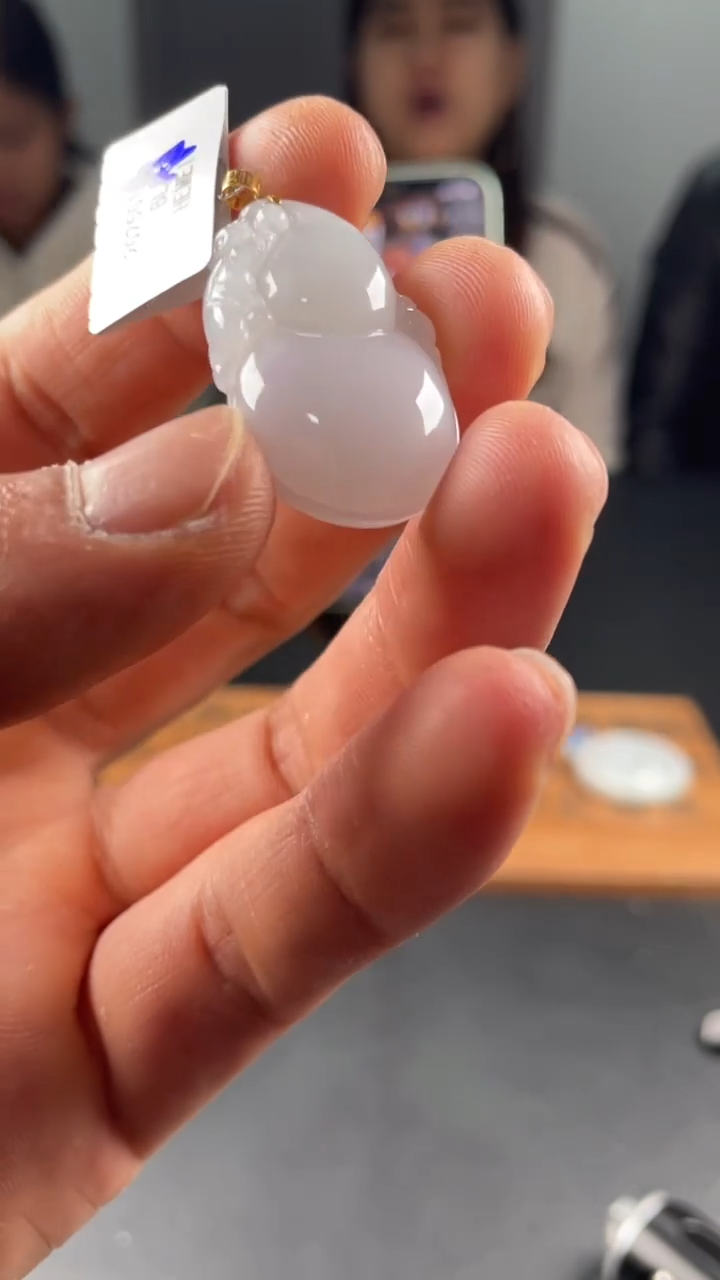 【闪购商品】翡翠颈饰18K金镶嵌缅甸A货翡翠