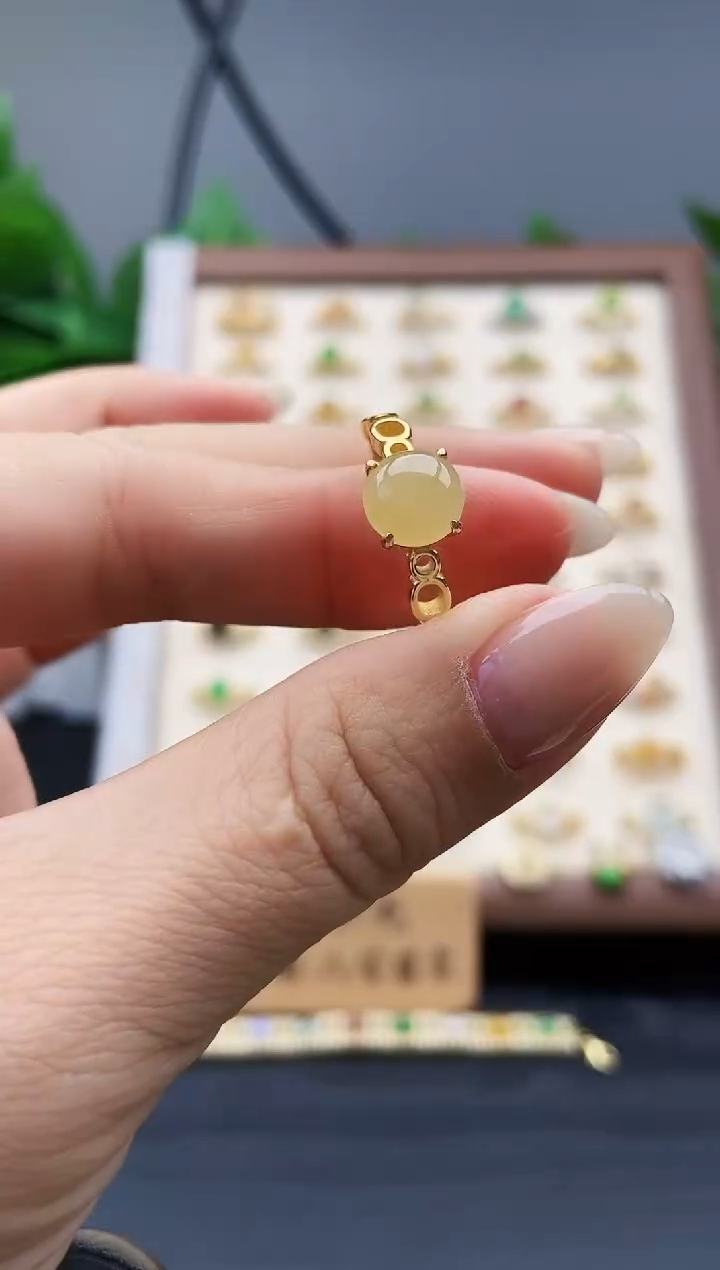 银S925镶嵌戒指翡翠12