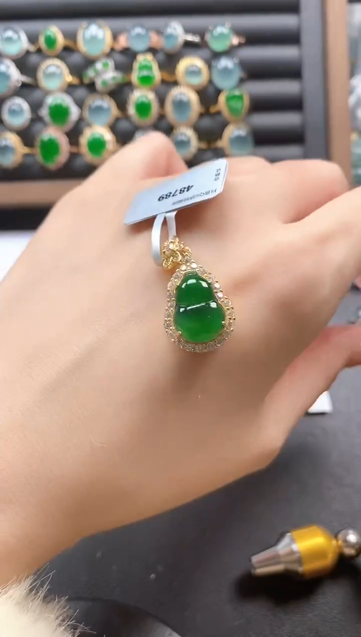 银S925镶嵌戒指翡翠51151