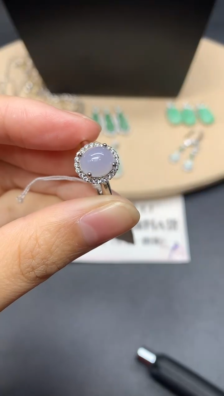 【闪购商品】翡翠戒指银S925镶嵌蛋面【无服务费】