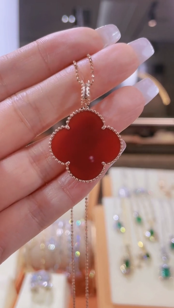 【闪购商品】玛瑙/玉髓吊坠(不含链)18K金镶嵌吊坠