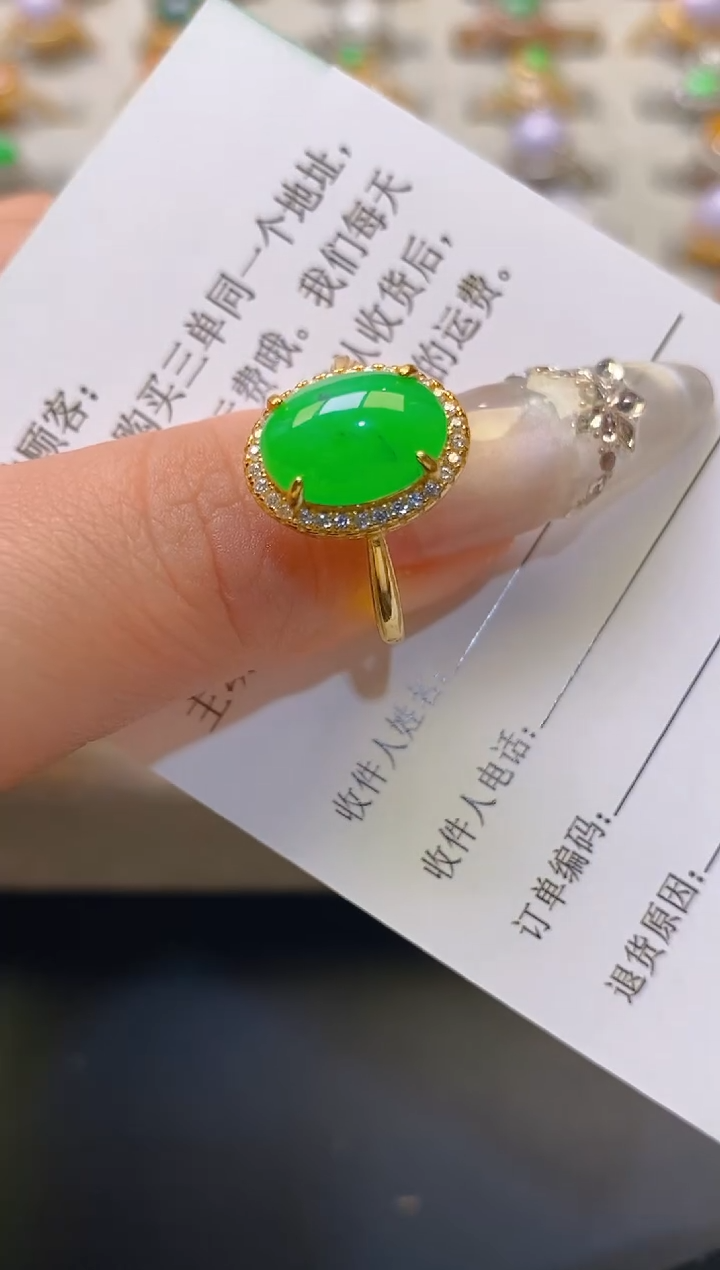 【闪购商品】翡翠耳饰银S925镶嵌天然A货翡翠1