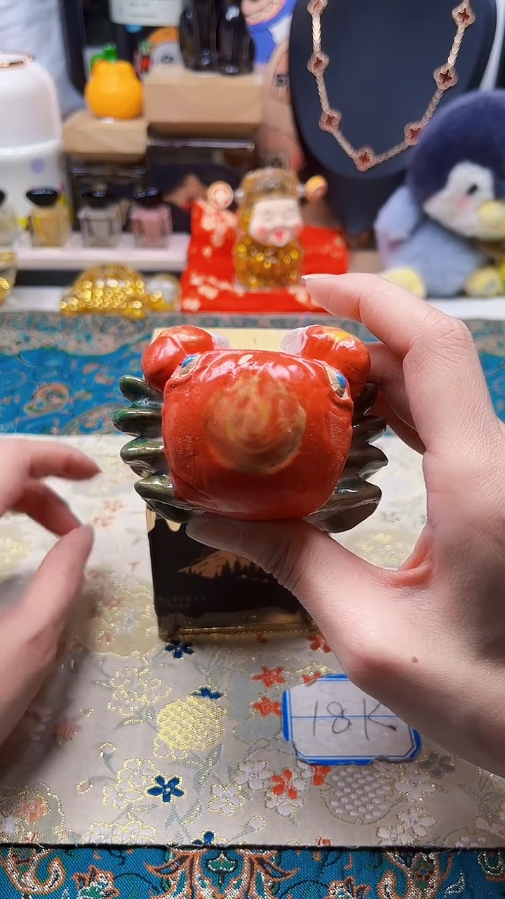 瓷片陶茶666文玩周边多人白桃乌龙