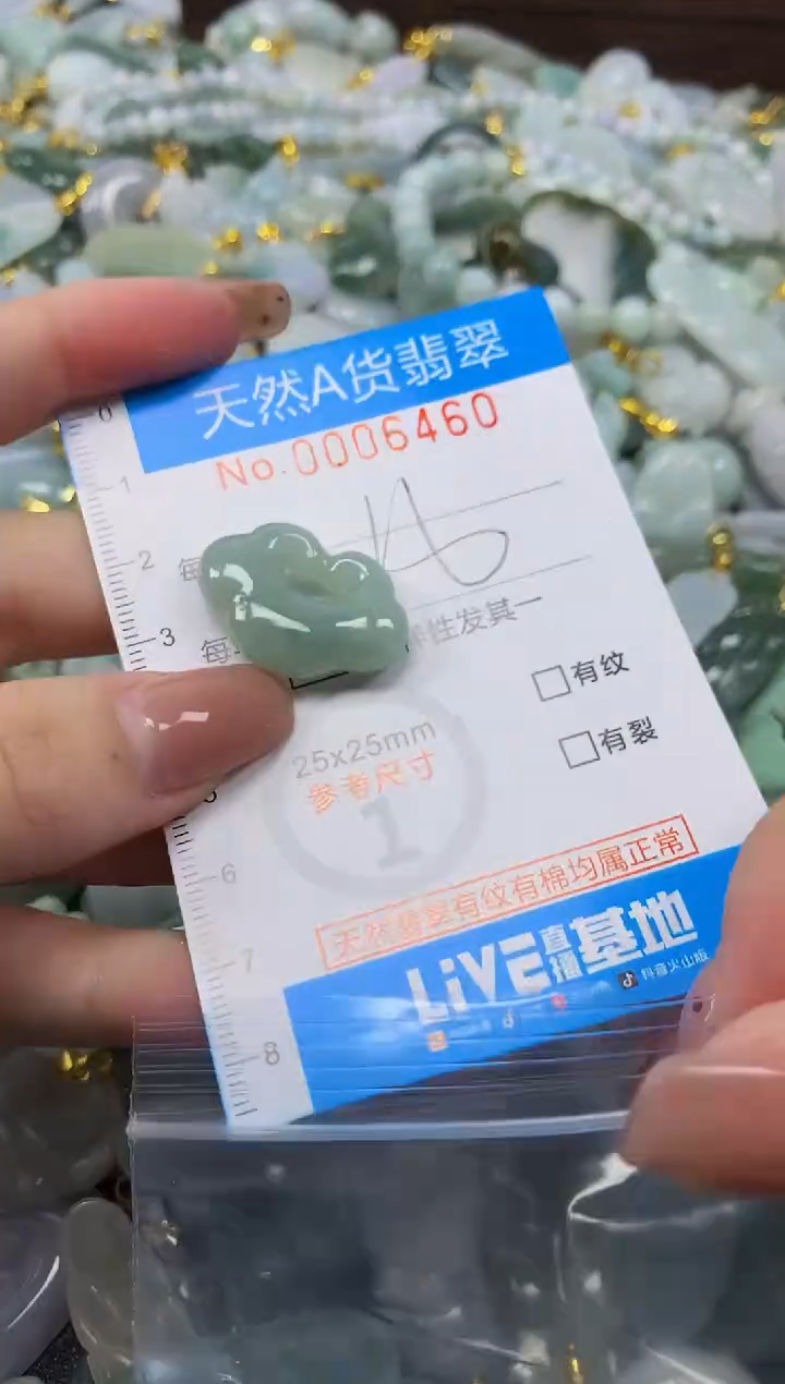 颈饰未镶嵌翡翠净货挂件-6460