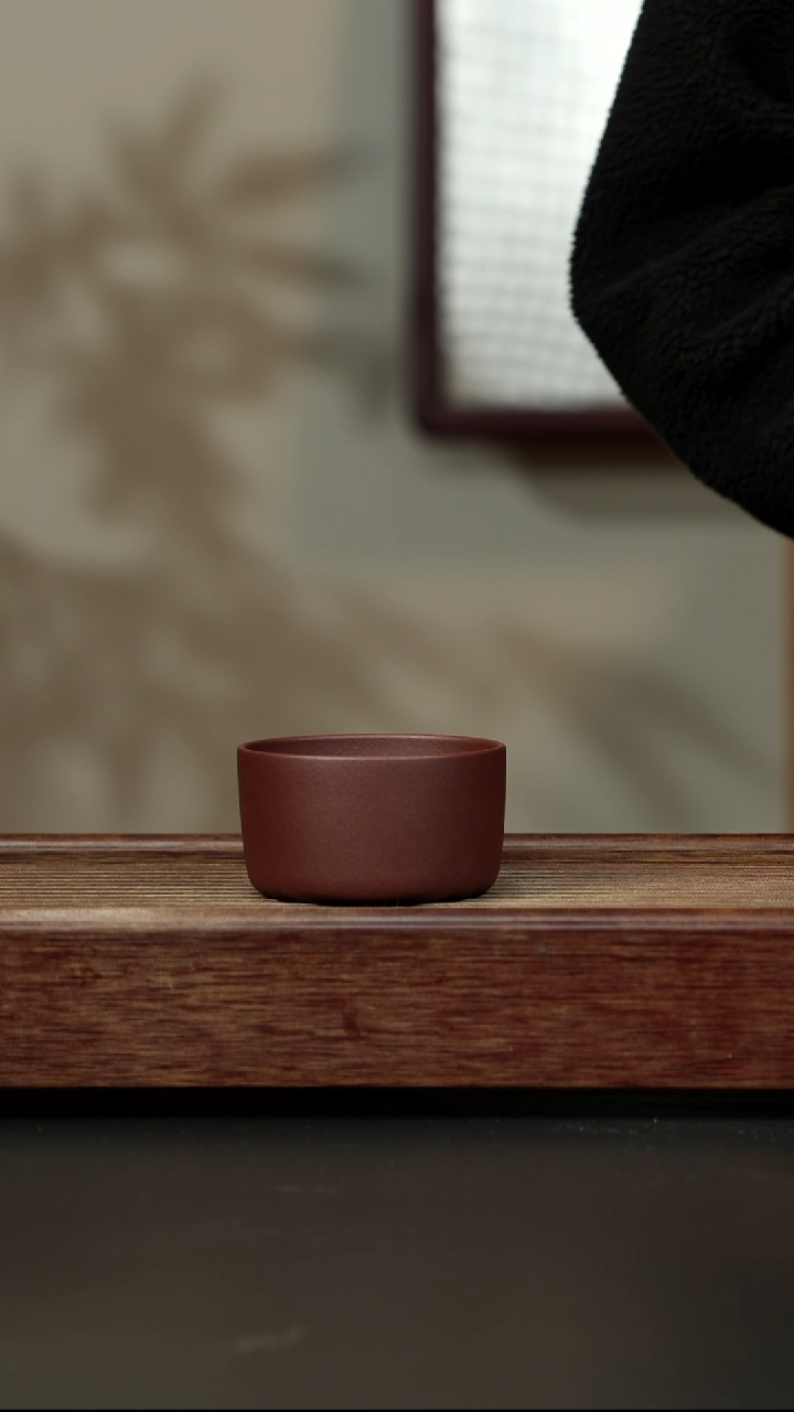 紫砂茶壶中槽清 宽口杯