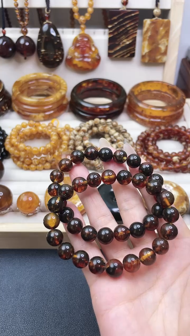 无非金属药珀卡9-10两串手串