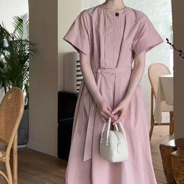 2583圆领短袖连衣裙