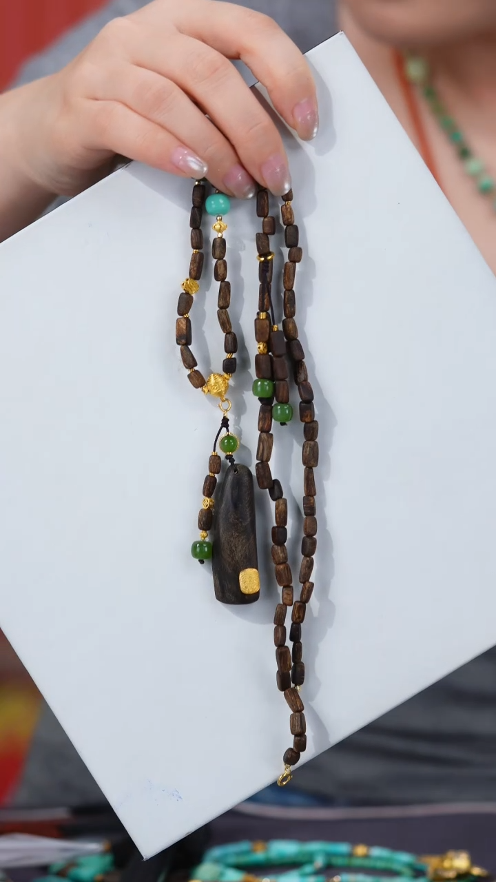 【闪购商品】绿松石项链18K金镶嵌1