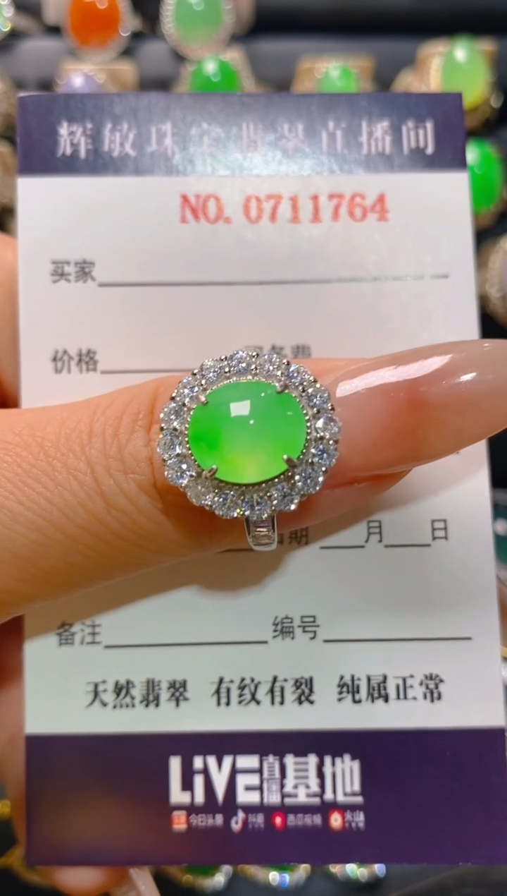 【闪购商品】翡翠耳饰银S925镶嵌天然A货翡翠1