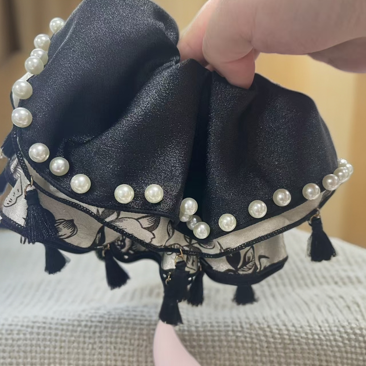 轻奢重工大长圈超大日韩甜美甜美风气质女发圈发绳韩版简约手工