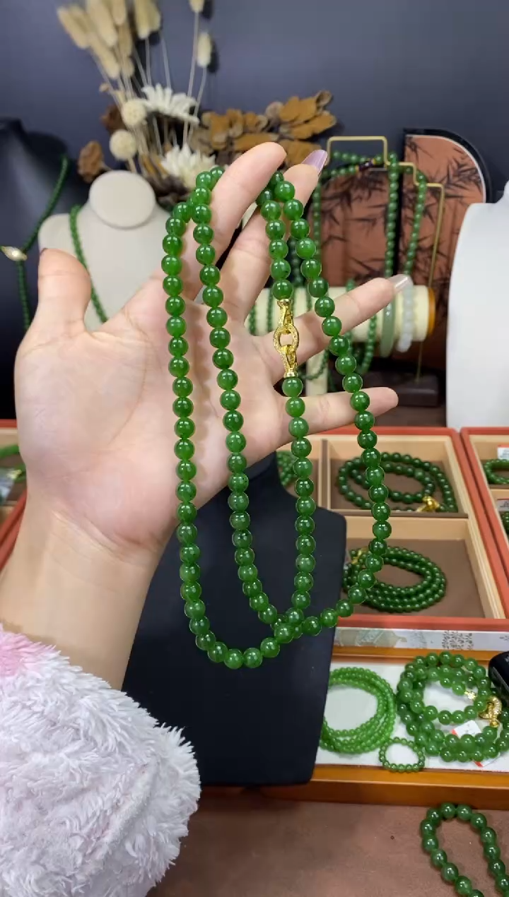 【闪购商品】和田玉（碧玉）颈饰未镶嵌8-108微矿