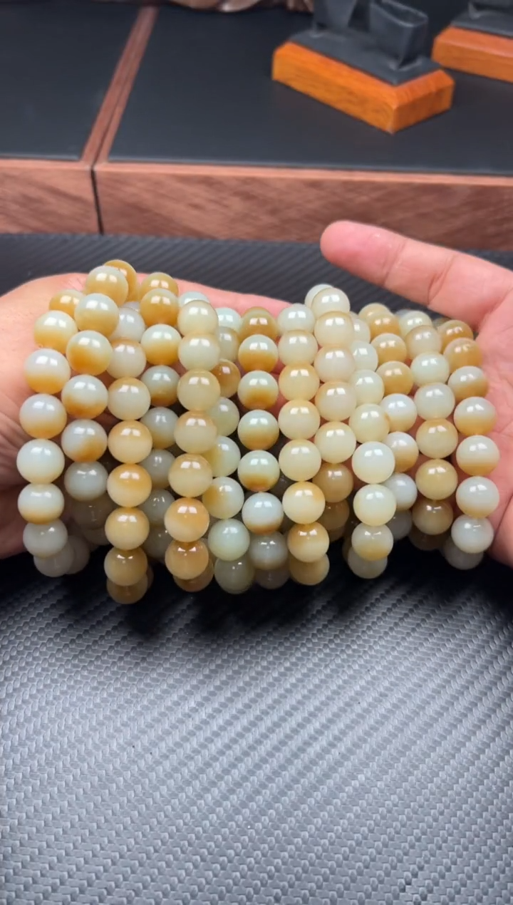 手串未镶嵌和田玉若羌微色差卡12jm多样性发货拍一发一