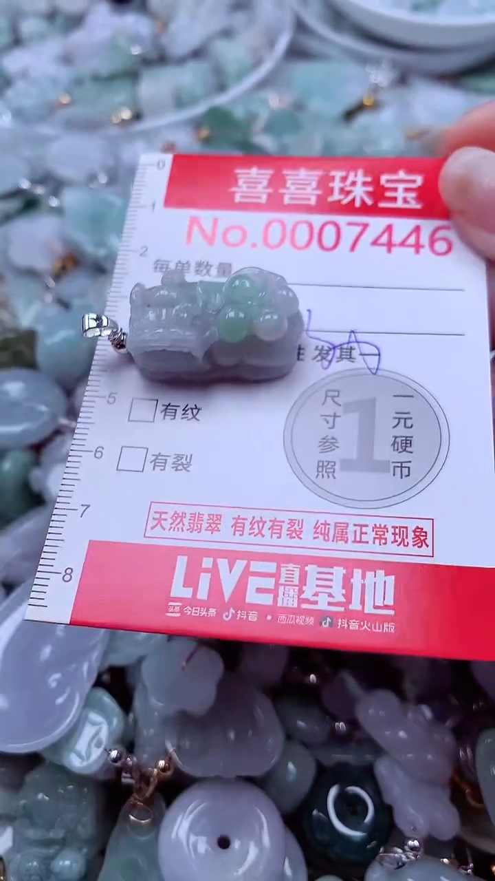 吊坠(不含链)未镶嵌翡翠7446