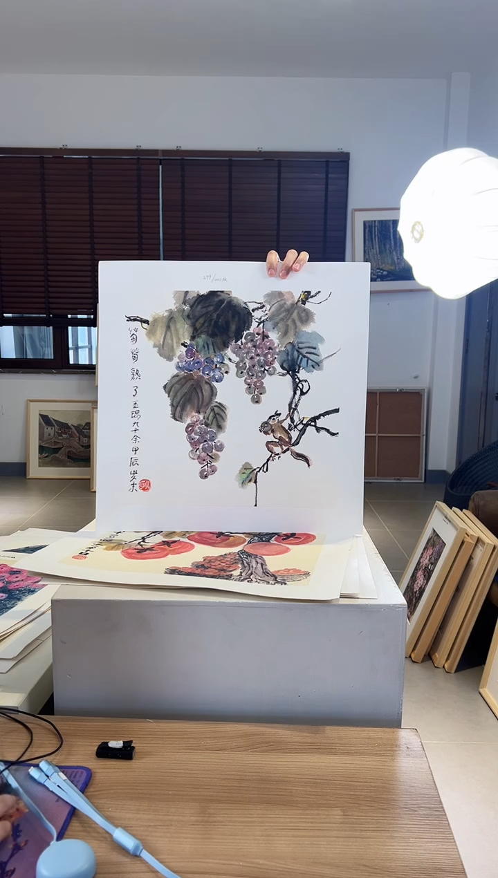 【闪购商品】版画耿玉琨限量作品亲签盖章版画S