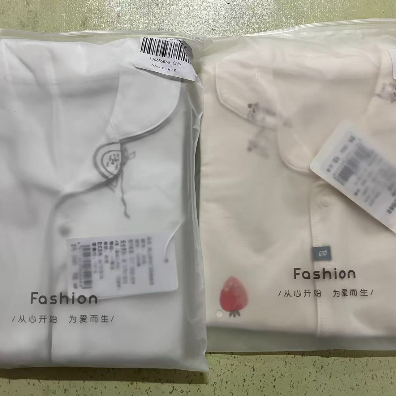 13065婴幼儿颗粒熊纯棉无骨四季家居服（翻领）