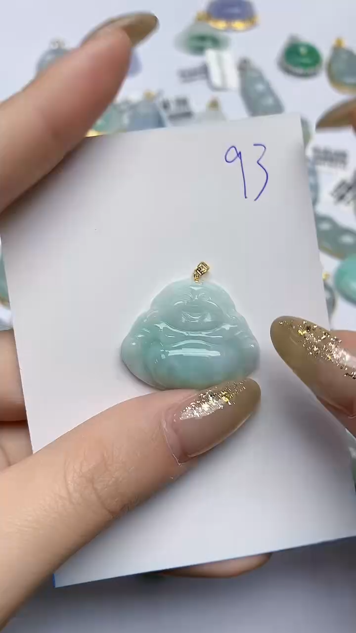 【闪购商品】翡翠颈饰18K金镶嵌天然翡翠A货