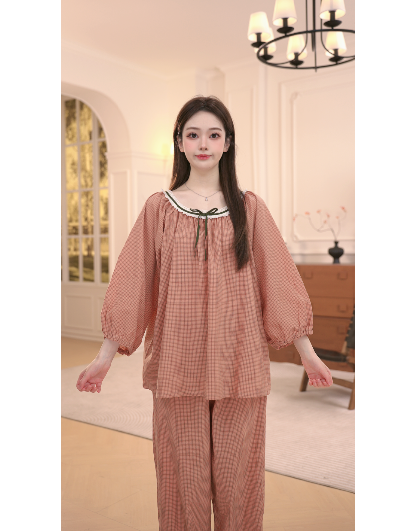 DM【格雅甜梦】高定设计款纯棉家居服套装